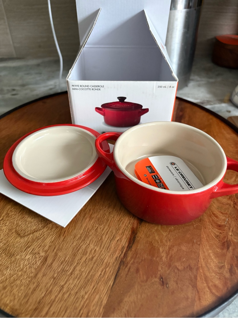 Le Creuset Red Petite Round Casserole with Lid